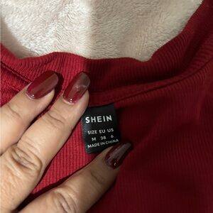 SHEIN Vibrant Red Knit Top